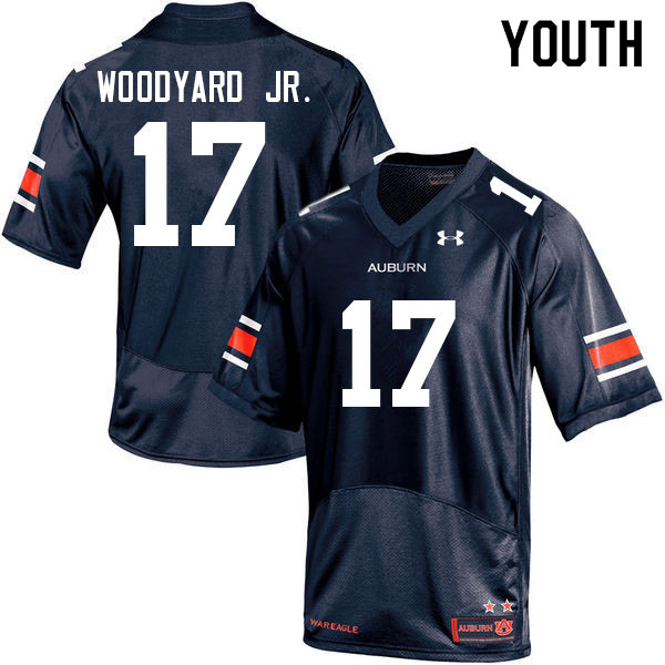 Youth Auburn Tigers #17 Robert Woodyard Jr. Navy 2022 College Stitched Football Jersey